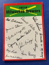 1974 Topps Team Checklists #13 Milwaukee Brewers