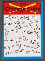 1973 Topps Blue Team Checklist #5 Chicago Cubs