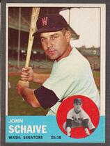 1963 Topps Base Set #356 John Schaive