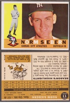 1960 Topps Base Set #11 Norm Siebern