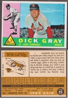 1960 Topps Base Set #24 Dick Gray
