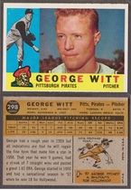 1960 Topps Base Set #298 George Witt