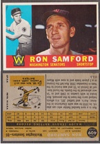 1960 Topps Base Set #409 Ron Samford