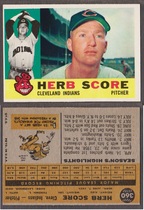 1960 Topps Base Set #360 Herb Score