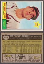 1961 Topps Base Set #446 Bob HawkTaylor