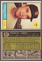 1961 Topps Base Set #561 Charlie James