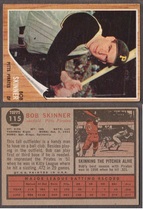1962 Topps Green Tint #115 Bob Skinner