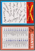 1973 Topps Blue Team Checklist #22 San Francisco Giant