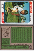 1974 Topps Base Set #367 Norm Cash