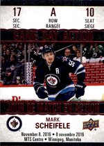 2017 Upper Deck Tim Hortons Game Day Action #GDA-10 Mark Scheifele