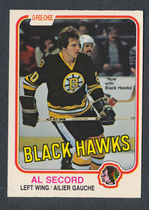 1981 O-Pee-Chee OPC Base Set #72 Al Secord