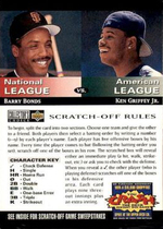 1994 Upper Deck Collectors Choice Team vs Team #2 Barry Bonds|Ken Griffey Jr.