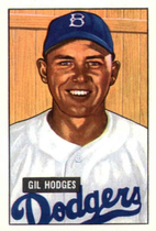 1986 Card Collectors Company 1951 Bowman Reprint #7 Gil Hodges