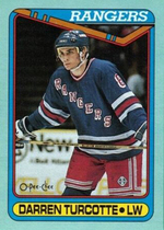 1990 O-Pee-Chee OPC Box Bottoms #K Darren Turcotte