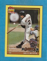 1991 Topps Wax Box Cards #C Brett Butler