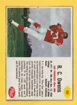 1962 Post Cereal #101 R.C. Owens
