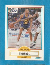 1990 Fleer Base Set #185 Theodore Edwards