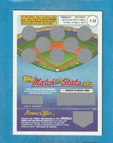 1992 Topps Match the Stats Game Unused #NNO Bob Gibson