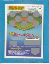 1992 Topps Match the Stats Game Unused #NNO Rickey Henderson
