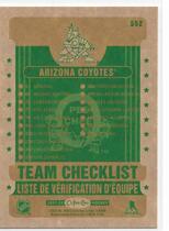 2021 Upper Deck O-Pee-Chee OPC Retro #552 Arizona Coyotes