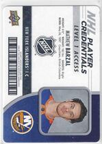 2018 Upper Deck MVP NHL Player Credentials Level 1 #NHL-MB Mathew Barzal
