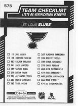 2020 Upper Deck O-Pee-Chee OPC #575 St. Louis Blues