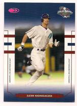 2004 Donruss World Series Blue HoloFoil 100 #WS-20 Luis Gonzalez