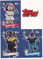 2020 Topps Stickers #122 Billy The Marlin|David Price|Dinger|Rosie Red