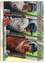 2017 Bowman Chrome Talent Pipeline #TP-BOS Aneury Tavarez|Rafael Devers|Sam Travis