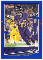 2020 Donruss Press Proof Blue #34 Marquise Brown