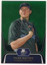 2012 Bowman Platinum Prospects Green Refractors #BPP84 Tyler Matzek