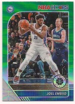 2019 Panini NBA Hoops Premium Stock Prizm Green #145 Joel Embiid