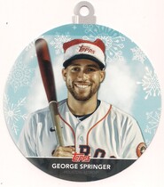 2020 Topps Holiday Oversized Ornaments Die-Cut #WHO-GS George Springer