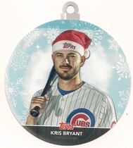 2020 Topps Holiday Oversized Ornaments Die-Cut #WHO-KB Kris Bryant