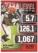 2021 Score Next Level Stats Red #NL19 Nick Chubb