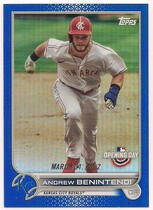 2022 Topps Opening Day Blue Foil #28 Andrew Benintendi