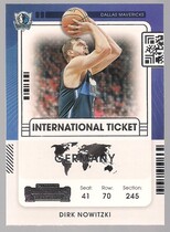 2021 Panini Contenders International Ticket #20 Dirk Nowitzki