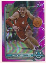 2021 Bowman University Chrome Pink Refractor #50 Jaden Shackelford