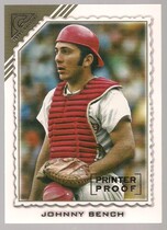 2022 Topps Gallery Printer Proof #143 Johnny Bench