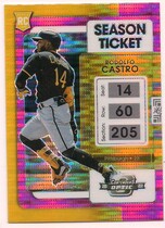 2022 Panini Chronicles Contenders Optic Pink Pulsar #21 Rodolfo Castro