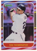 2021 Donruss Red & White Stripe Holo Foil #216 Jim Thome