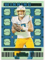 2022 Panini Contenders Winning Ticket Emerald #6 Justin Herbert