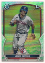 2023 Bowman Chrome Prospects Lunar Glow Refractor #BCP-98 Jorge Burgos
