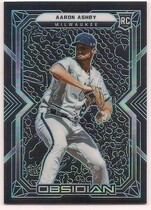 2022 Panini Chronicles Obsidian #12 Aaron Ashby
