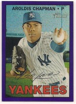 2016 Topps Heritage High Number Chrome Purple Refractor #THC-718 Aroldis Chapman