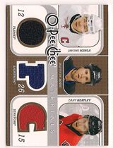 2008 Upper Deck OPC Materials Triple #3M-ISH Dany Heatley|Jarome Iginla|Martin St. Louis