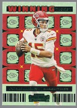 2022 Panini Contenders Winning Ticket Emerald #2 Patrick Mahomes Ii