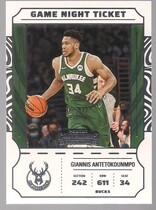 2022 Panini Contenders Game Night Ticket #23 Giannis Antetokounmpo