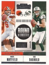 2018 Panini Contenders Round Numbers #RNA-MD Baker Mayfield|Sam Darnold