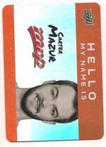 2025 Upper Deck MVP Hello My Name Is Stickers #HNI-20 Carter Mazur